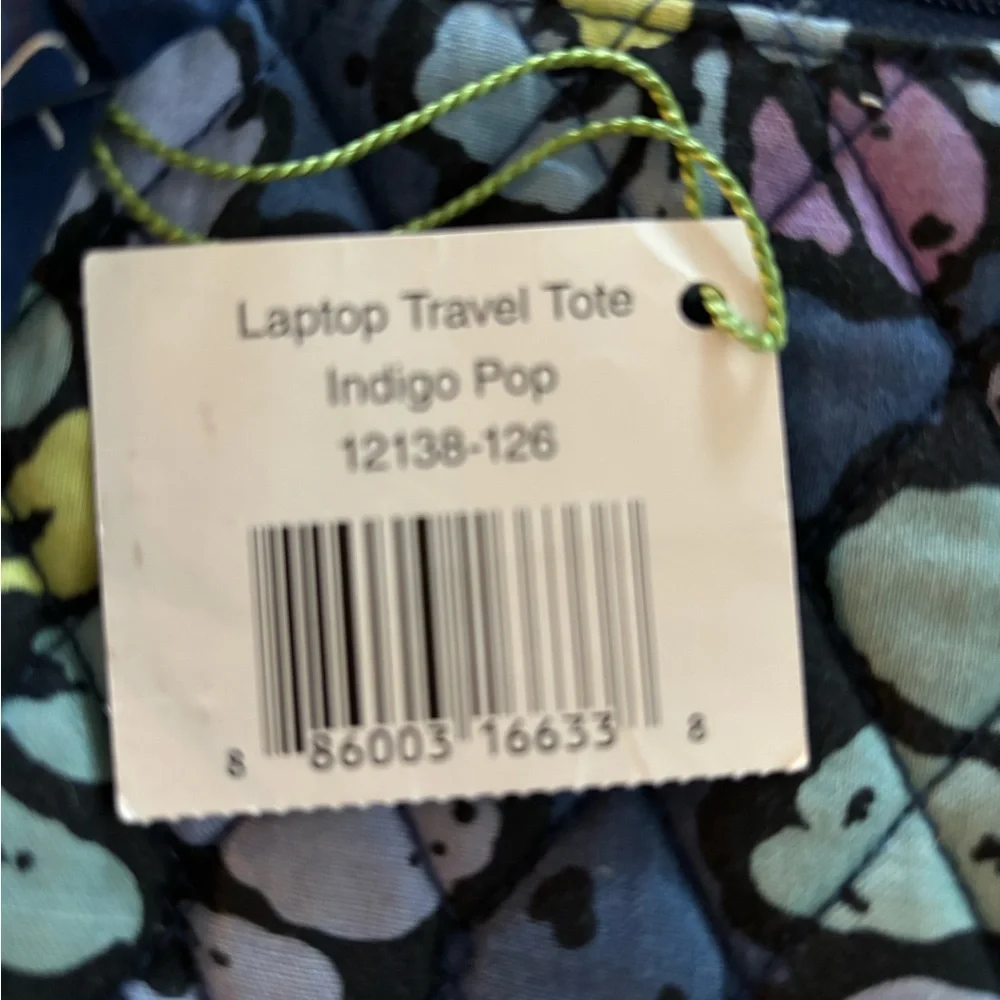 Vera Bradley Indigo Pop Floral Laptop Bag  Checkpoint‎ friendly NWT
